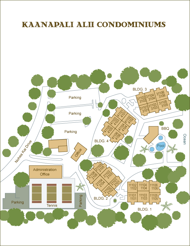 Kaanapali Alii, : Site Map