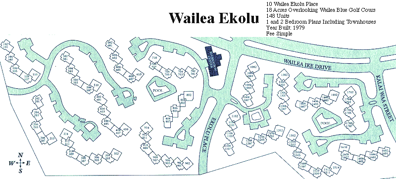 Wailea Ekolu, : Site Map