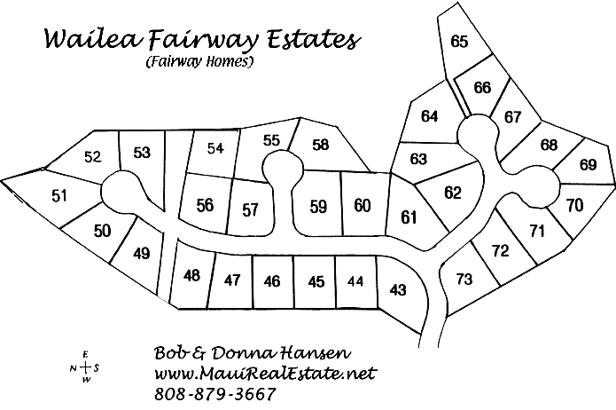 Wailea Fairway Estates Site Map