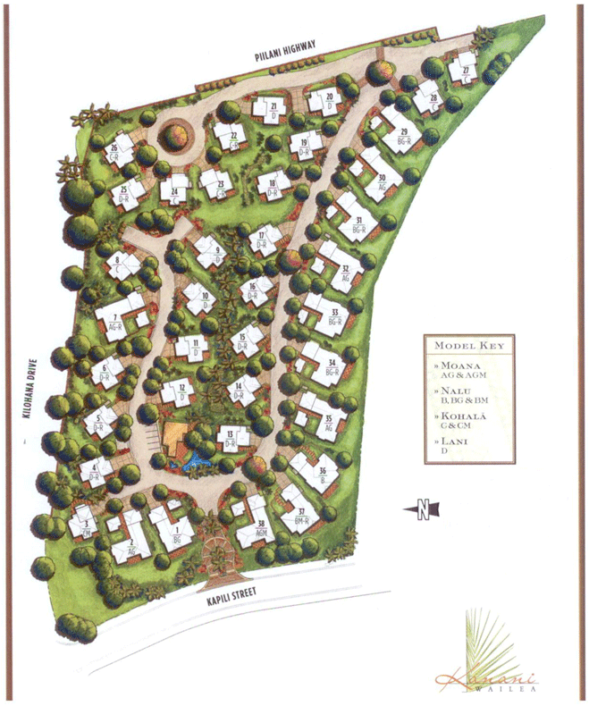 Kanani Wailea, : Site Map