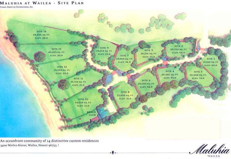 Maluhia at Wailea Site Map