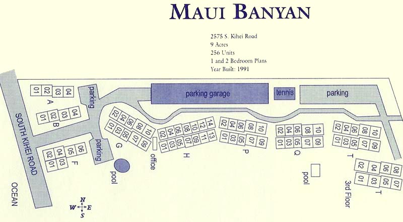 Maui Banyan: Site Map